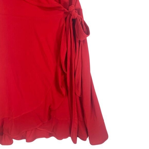 Tiana B Red scarlet  Wrap Dress size large - Picture 7 of 15